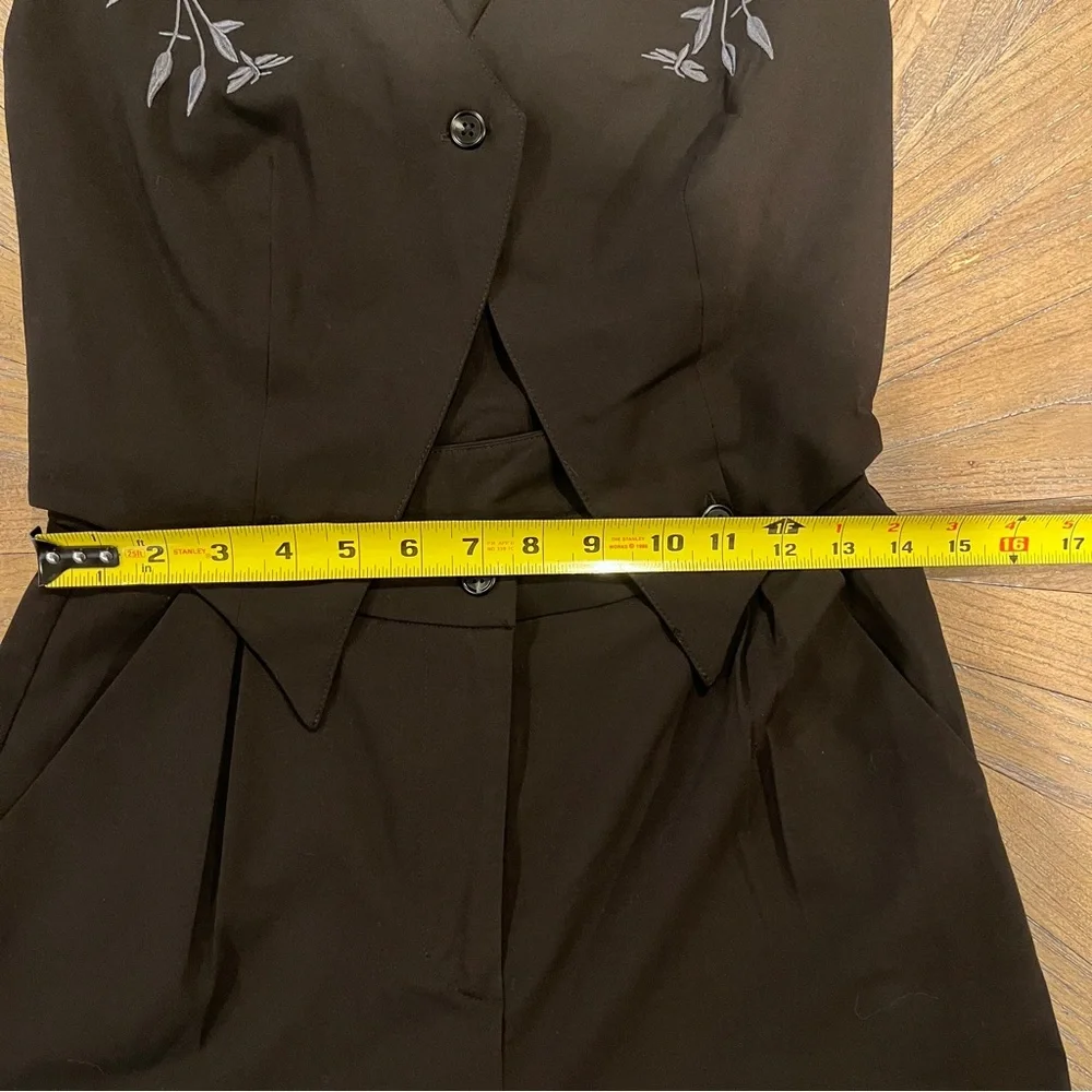 NWT Disturbia Damona Tailored Waistcoat Vest and Trouser Set Black Goth Sz 4 - Picture 14 of 16